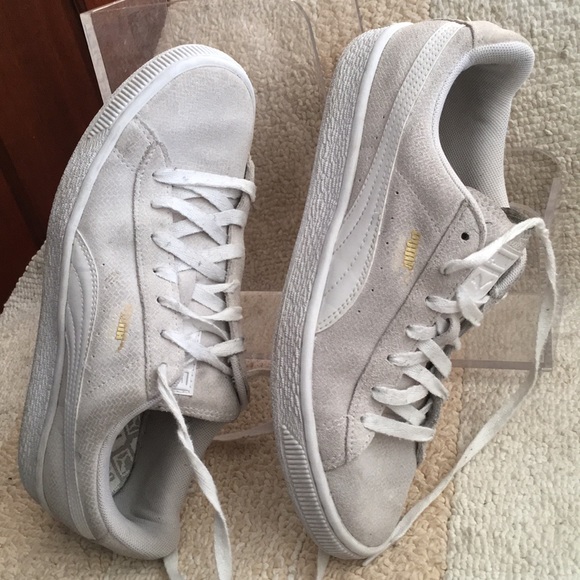 Puma Shoes - Puma suede mauve sneakers